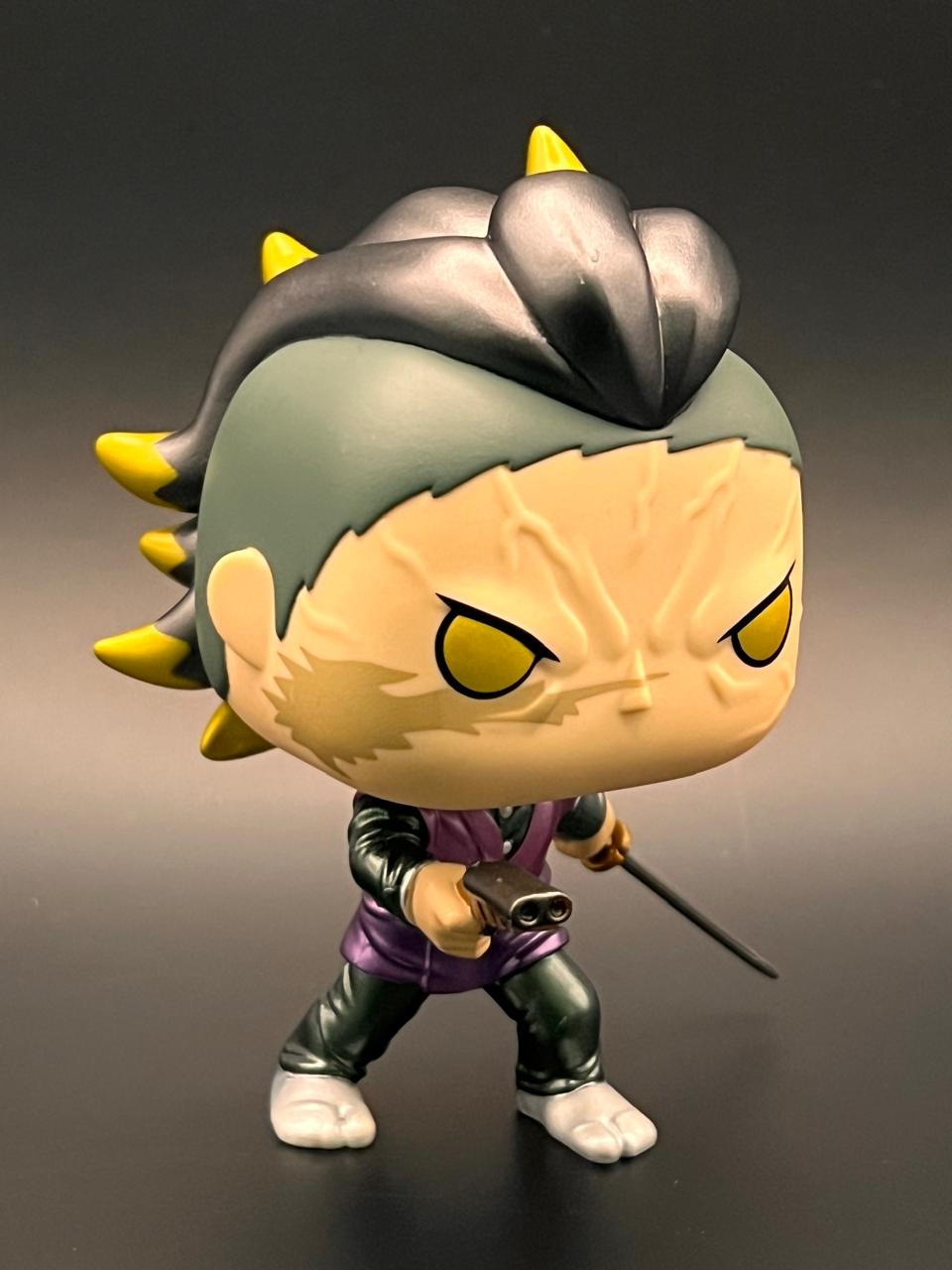 Pop! Genya Shinazugawa (Demon Form) (Metallic) con Pop! Protector