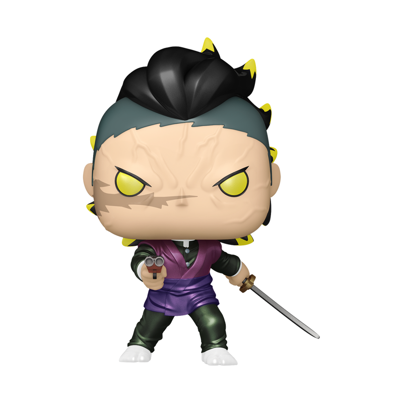 Pop! Genya Shinazugawa (Demon Form) (Metallic) con Pop! Protector