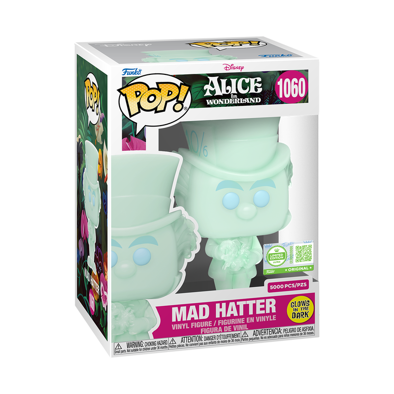 Funko Pop Disney Alice In Wonderland Mad Hatter 1060 Glow Le