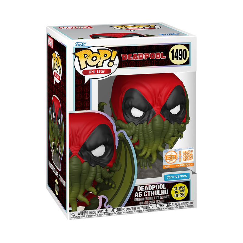 Pop! Plus Deadpool as Cthulhu (Glow) con Pop! Protector