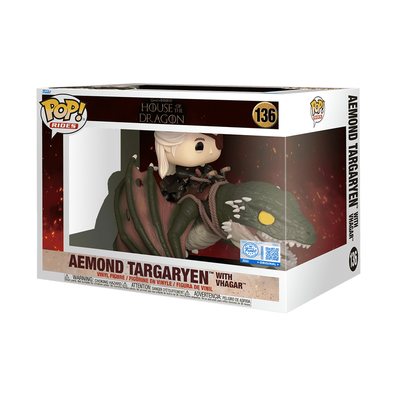 Pop! Rides Deluxe Aemond Targaryen with Vhagar
