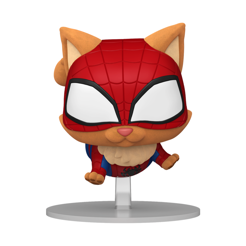 Pop! Spider-Cat (Flocked) con Pop! Protector
