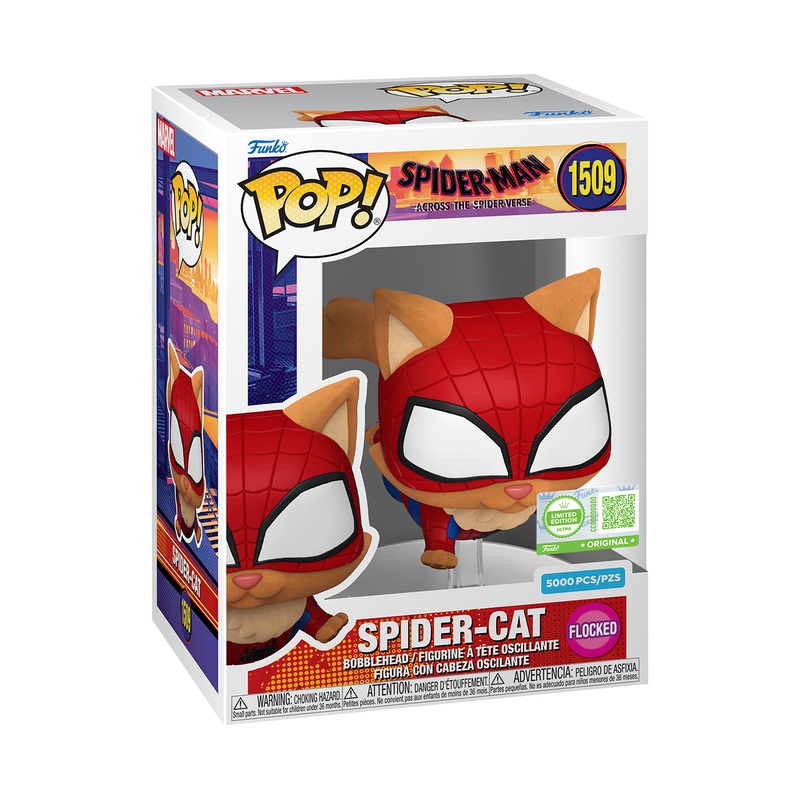 Pop! Spider-Cat (Flocked) con Pop! Protector